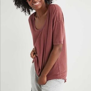 Aerie oversized scoop neck tee